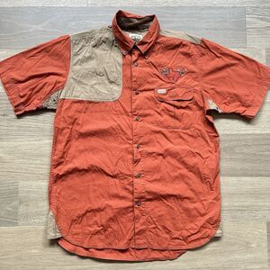 Game Guard Shirt Men Medium Shooting Right Hand Rust Orange Ranch Logo Cotton